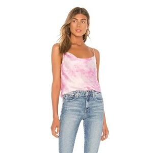 Superdown tie dye pink top